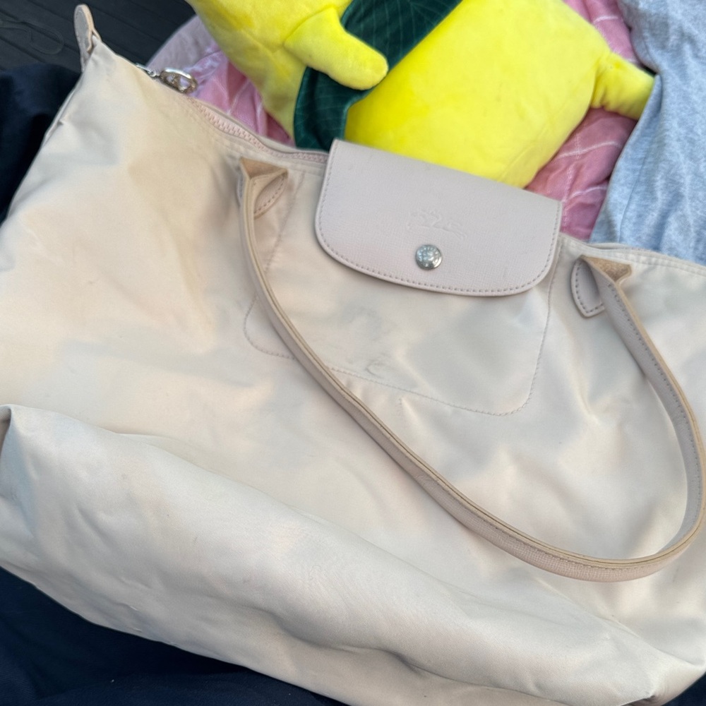 Longchamp Cream Tote Bag